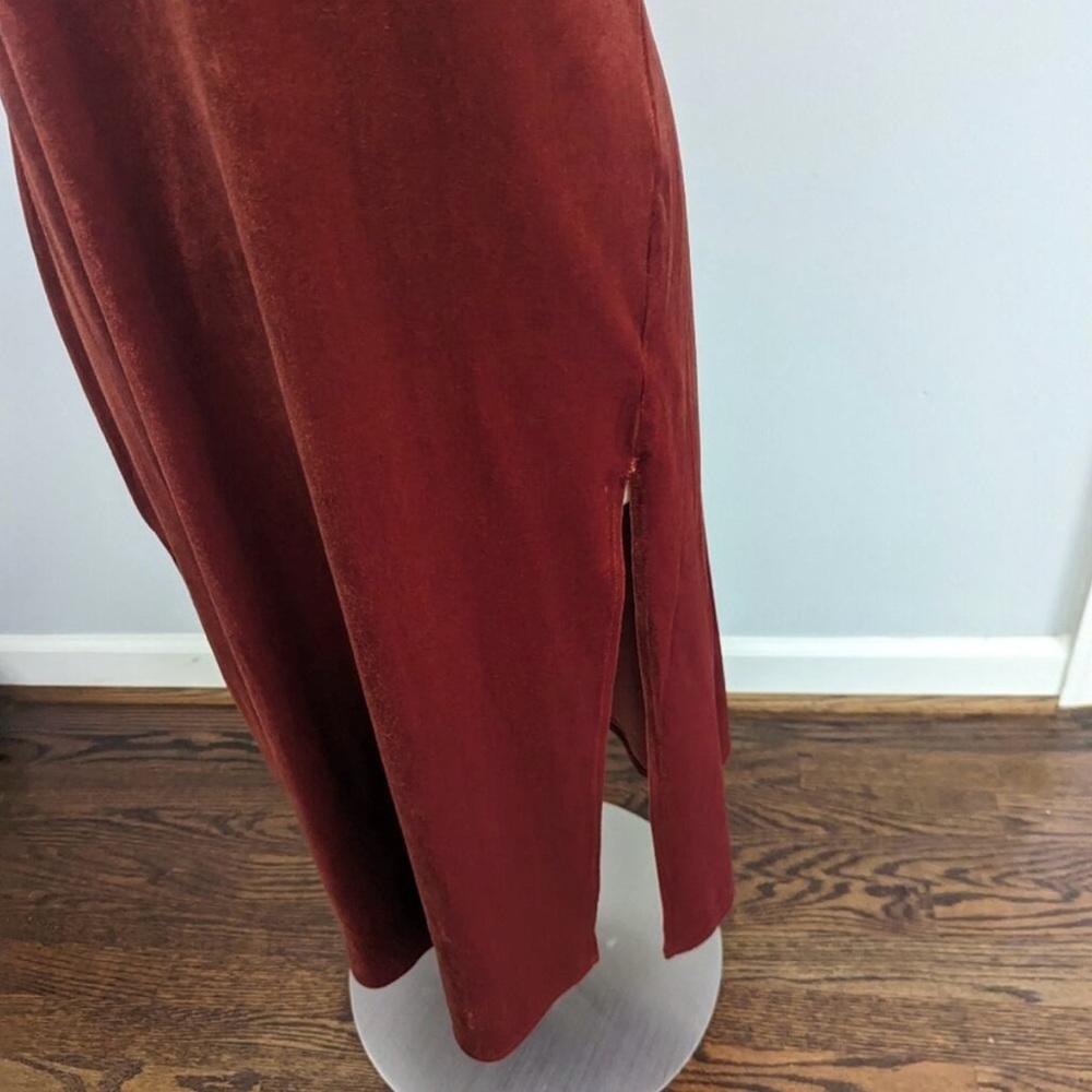 Banana Republic Copper Velvet Halter Dress petite medium - Picture 6 of 16